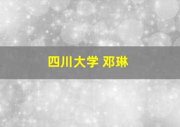 四川大学 邓琳